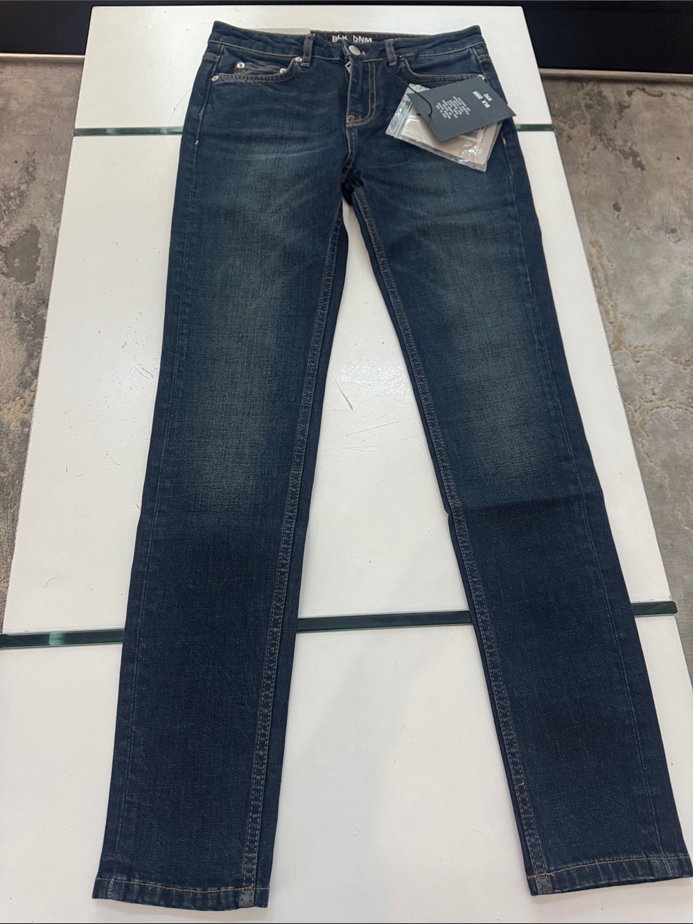 BLK DNM Dark Wash Straight Leg Jeans